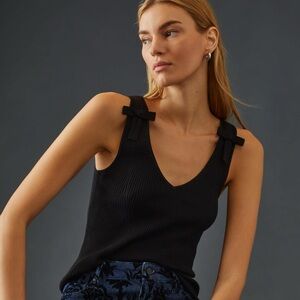 Maeve Bow Shoulder Sweater Tank